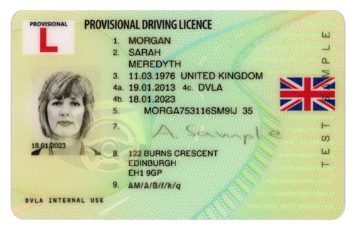 Provisional UK Driving Licence