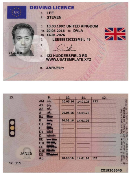 Full UK driving license
